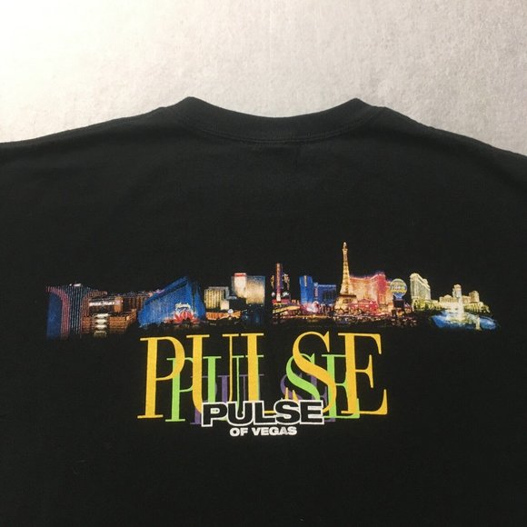 Vintage pulse night club T-Shirt Size Adult XL Las Vegas Black skyline graphic - Picture 5 of 8